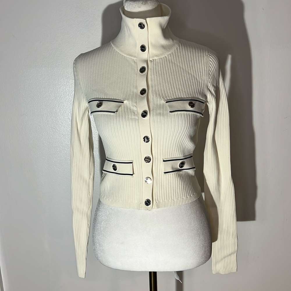 Marcia Ribbed Cardigan - Picture 2 of 8